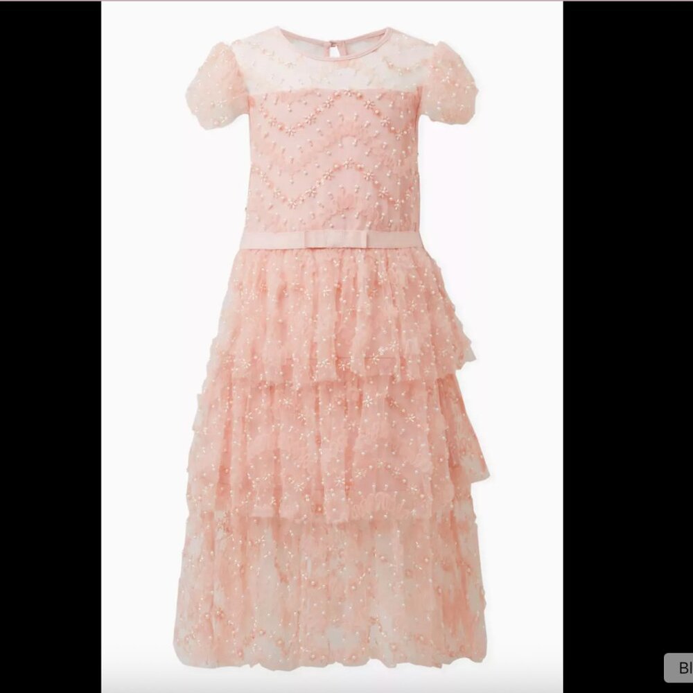 Self-Portrait Tiered Sequin Dress – Size 14/16 – Pink – NWT – Sold Out